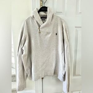 Polo Ralph Lauren Marled Cream Shawl Collar Sweater
